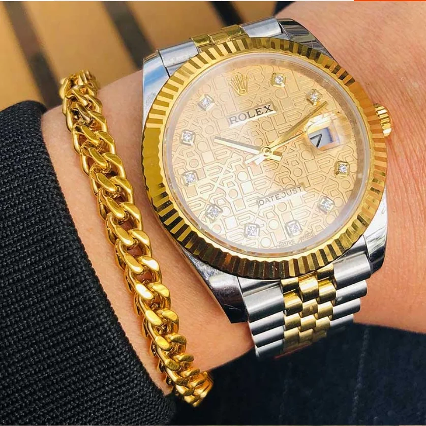 2020 Wholesale High Polished 316LStainless Steel 18K Gold Plated Cuban Chain Bracelet Men