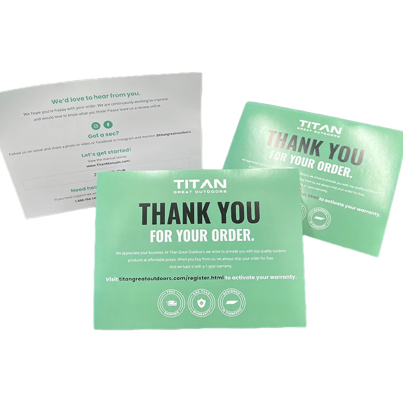 Customized Logo Creative Cmyk Printing Shapes Design For Businesses Greeting Thank You Cards