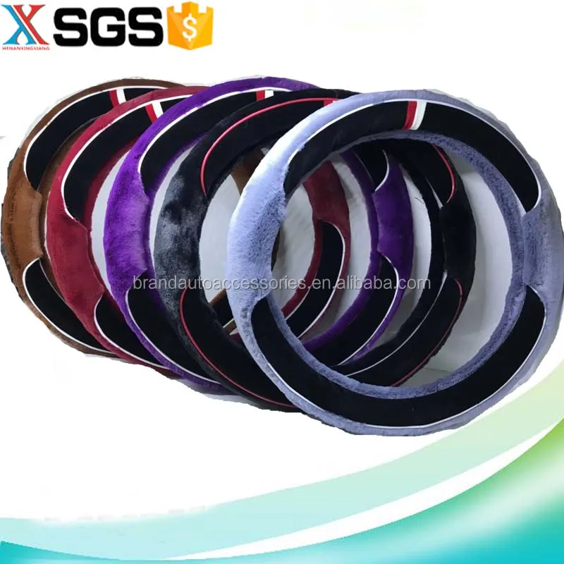 Wholesale Anti-slip car leather steering wheel cover in multi color