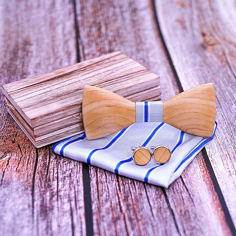 Factory Wholesale New Floral Wood Bow Ties for Men Hollow Butterflies Wedding Party Wooden Bowtie