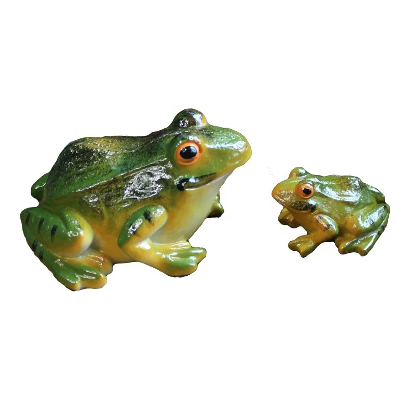 2022 outdoor garden frogs decor miniature anime figures outdoor animal garden decorations,green frogs figures