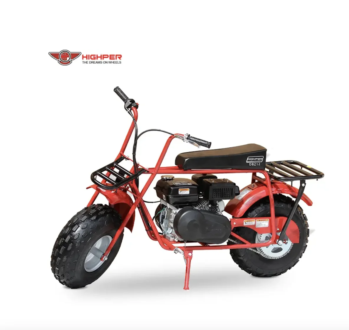 Highper Colorful Frame EPA Copper Gas Powered 212cc Mini Bike Air Cooled Gasoline Racing Dirt Bike