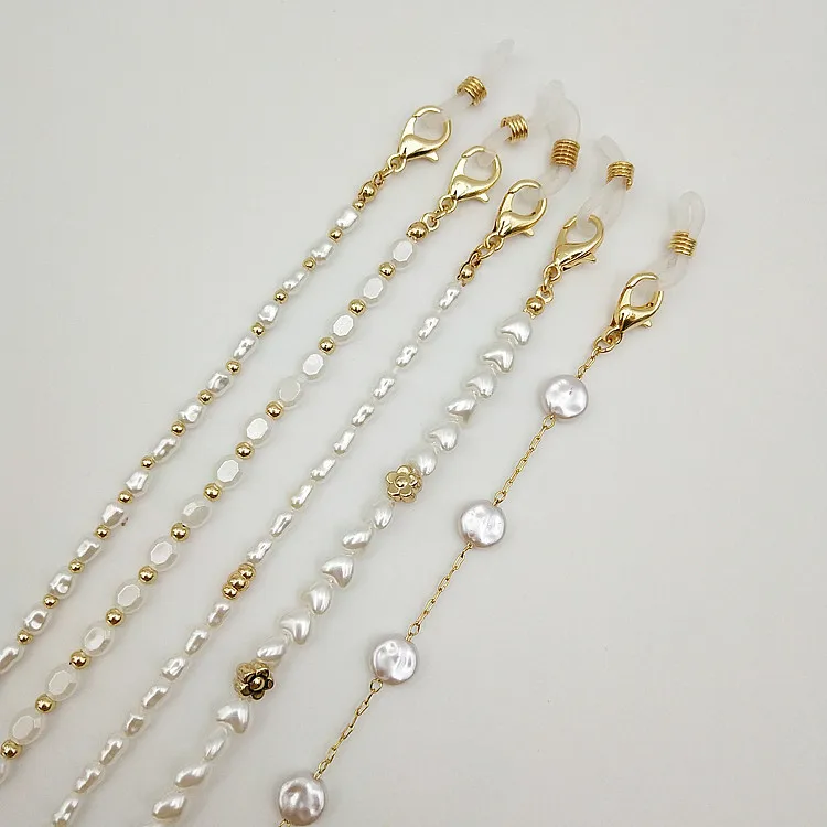 2021 pearl beaded face masking rope lanyard glasses chain accessories acrylic masking decoration necklace