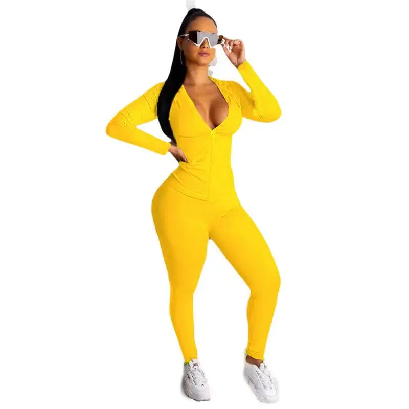 
2021 New Arrivals Plus Size Women Hooded Drawstring Long Sleeve Jacket Slim Pants 2 Pieces Set Solid Outfits Fitness Tracksuit 