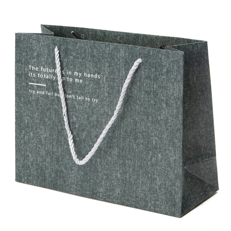 Custom Printed Recyclable Shopping Gift Packaging Paper Handbag Exhibition Paper Bags Boxes With Logo