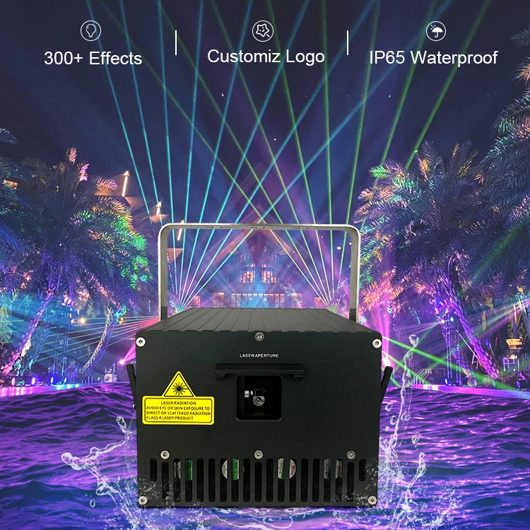 Outdoor 15w High Power Rgb Laser Light Show System Dj Christmas Decorations