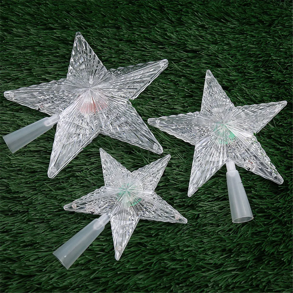 new style 8.7inch big LED christmas tree topper star light for xmas tree ornaments