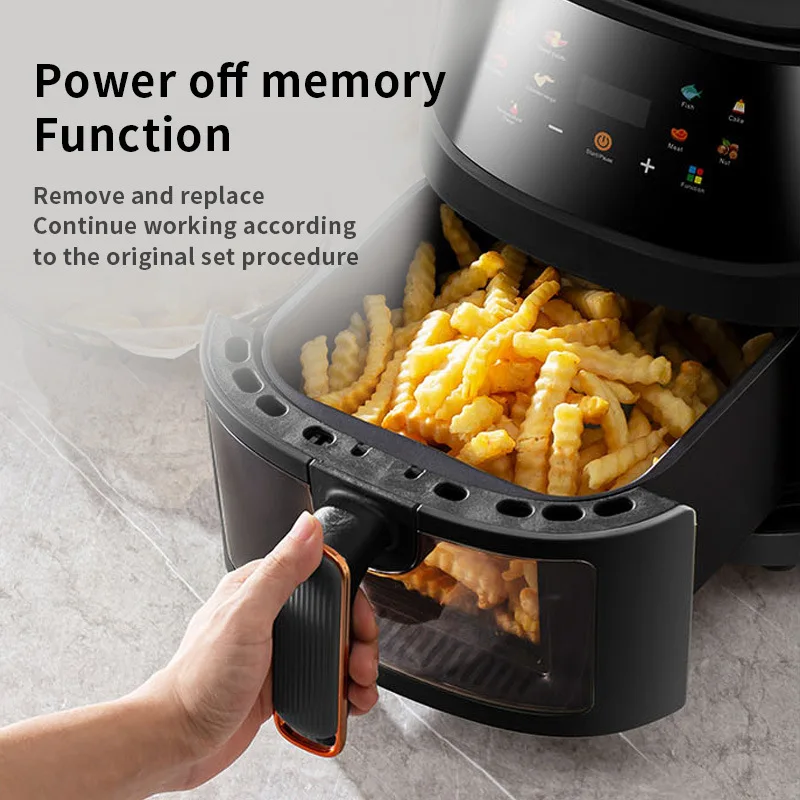 wholesale 8L Modern Digital electric glass new 8l air fryer with LCD Display Oil-Free Cooking for Family