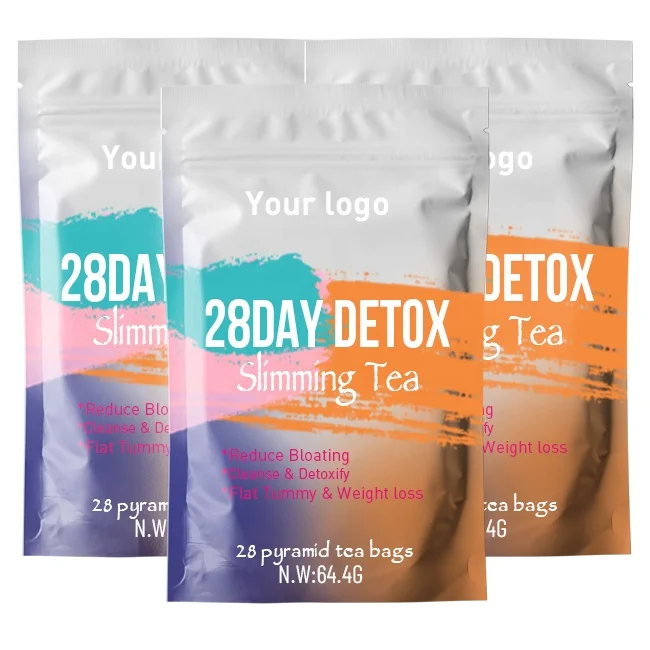Best 28 days detox herbal slimming tea 100% safe without side effects private label slimming tea weight loss