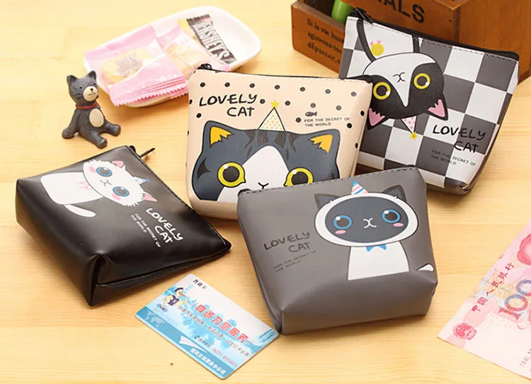 Fashion Hot Selling Small Girls Short Purse Cartoon Mini Coin Purse