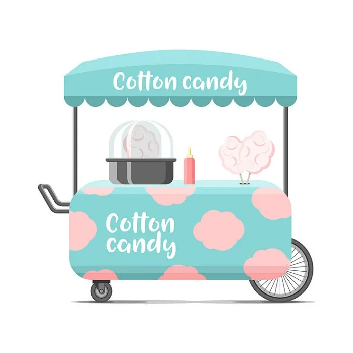 Custom Mobile Design Food Cart Candy Ice Cream Cart Outdoor Fast Food Kiosk