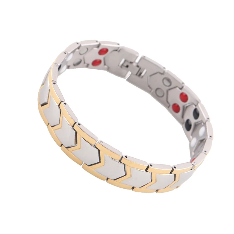 New Design 4 in 1 Germanium & Magnetic Stainless Steel Health Bracelet