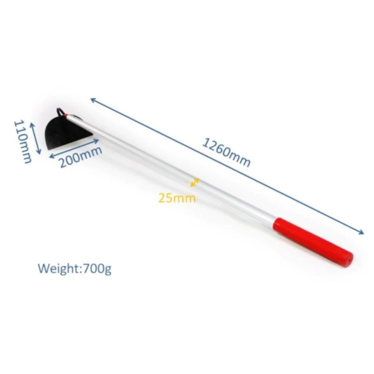 drop forged   long aluminum   handle cutter weeding Semicircle blade  harvesting hoe withlong aluminum handle