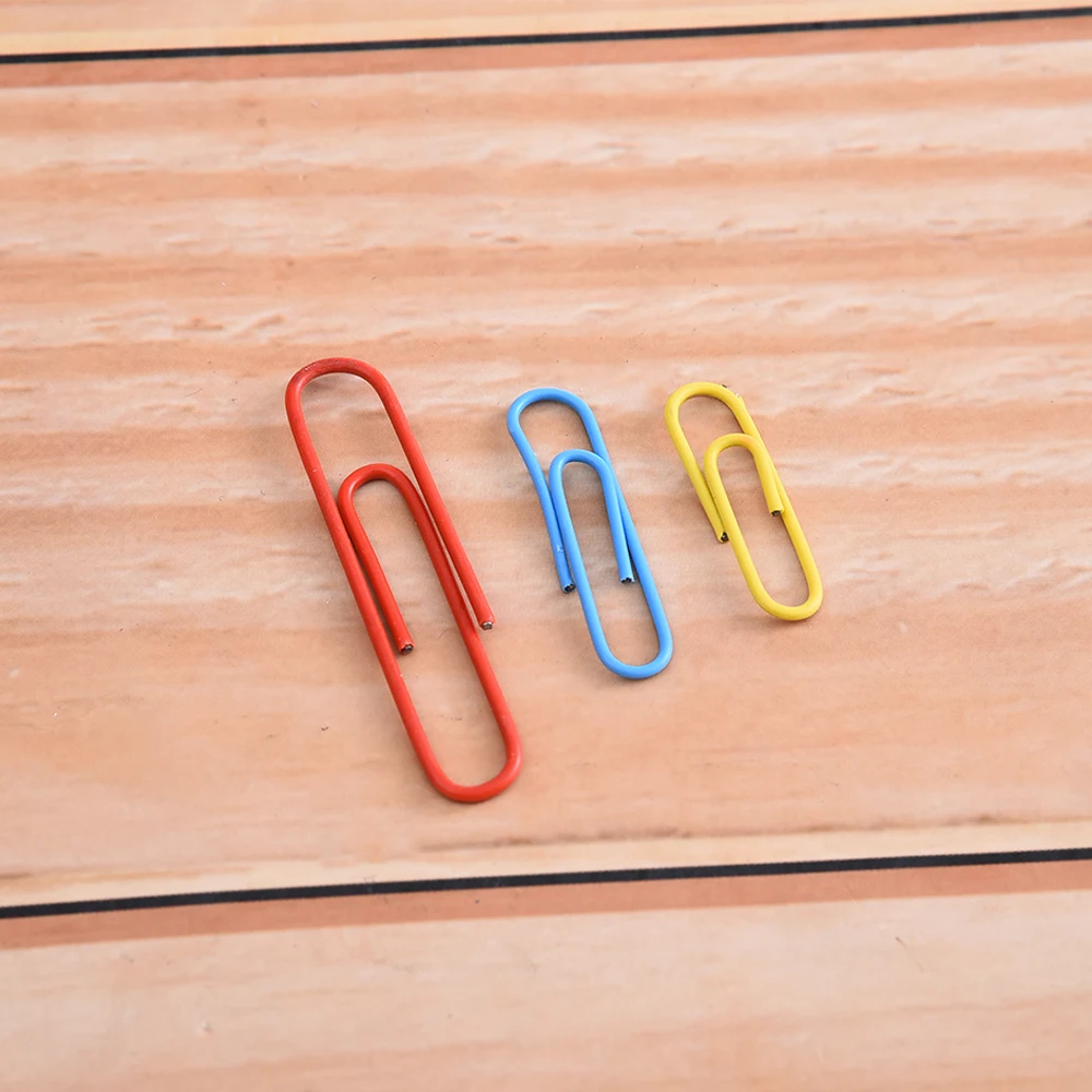 Different Size of Paper Clips 2024 Factory Direct Sale Color Metal Notebook Opp Bag Anillado Clip De Metal Para Cuaderno 500 Pcs