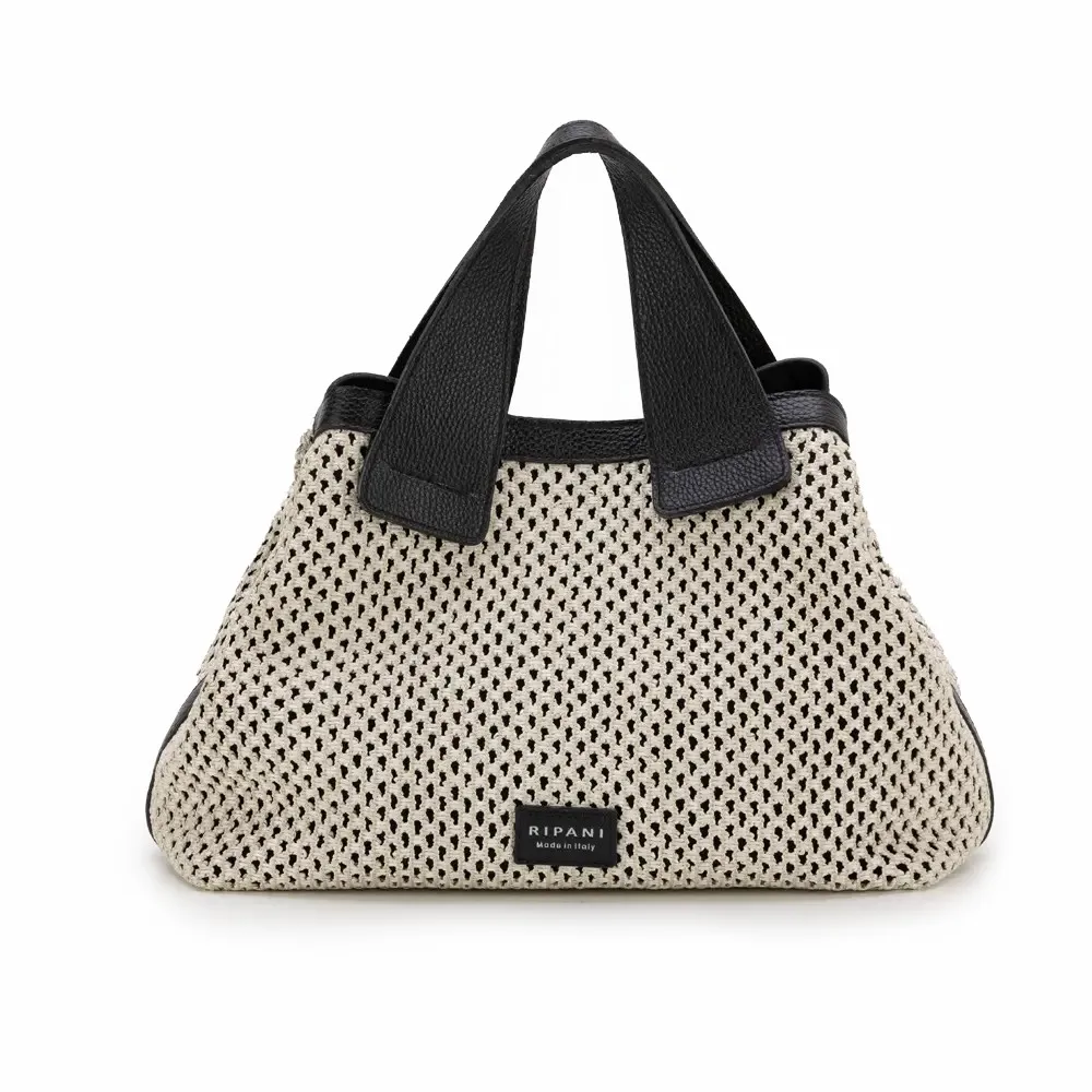 Excellent Wholesale Italian Brand 7451BF Zipper Genuine Leather Ripani Handbag For Export