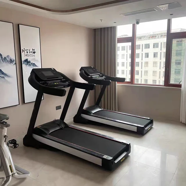 Ganas gym equipment  commercial motorized treadmill hotel exercise running walking machine