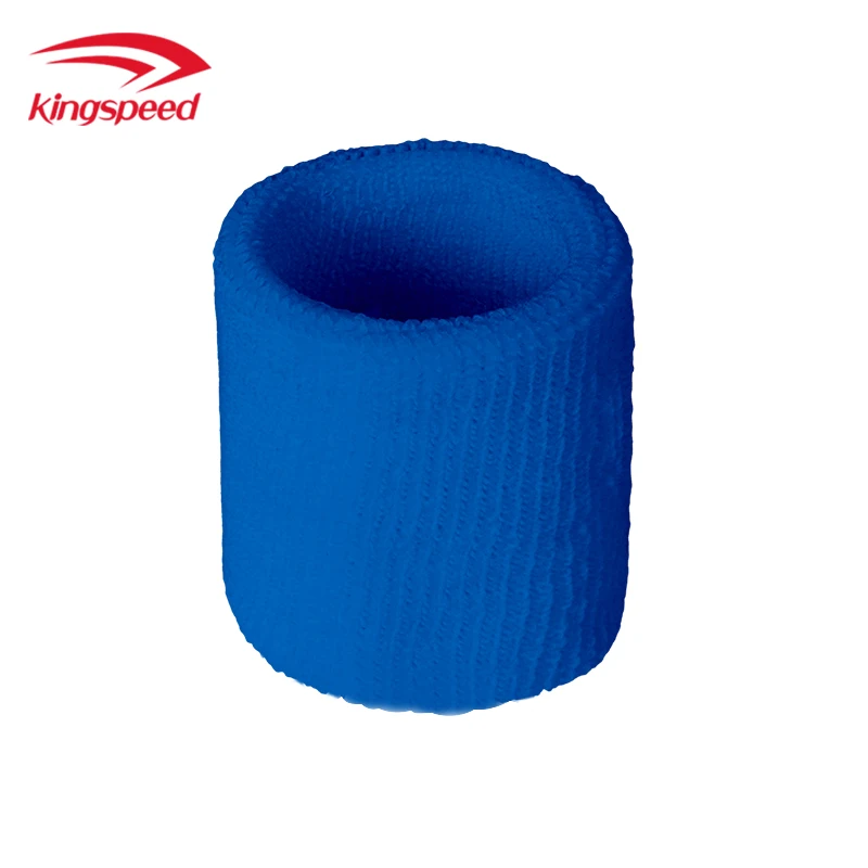 RTS Single Color Wristband Blue Color Sweatbands Breathable Tennis Sports Wrist Sweat Bands Cotton Sweatband