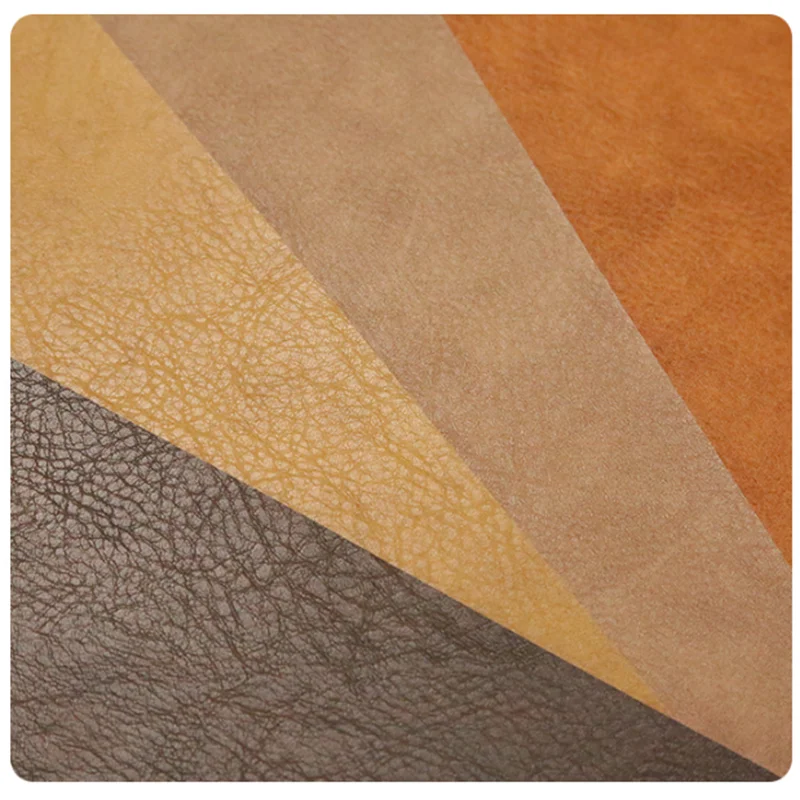 Double-Sides Cowhide Pattern Faux Leather Placemats Waterproof Wipeable  PU Table Place Mats