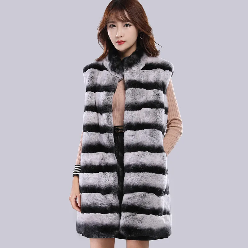 High Quality Rex Rabbit Fur Coat Imitation Totoro Clothes Coat Vest Totoro Color Coat