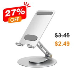 2023 Newest Anti Shake Foldable Desktop Aluminum Cell Phone Tablet Stand 360 Rotating Mobile Phone Holder