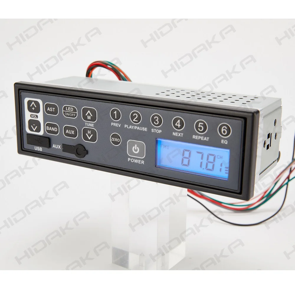 HIDAKA M101 Universal Frequency with USB LED for Hitachi Kobelco Komatsu Excavator Heavy Machine Radio 1din Car Radio