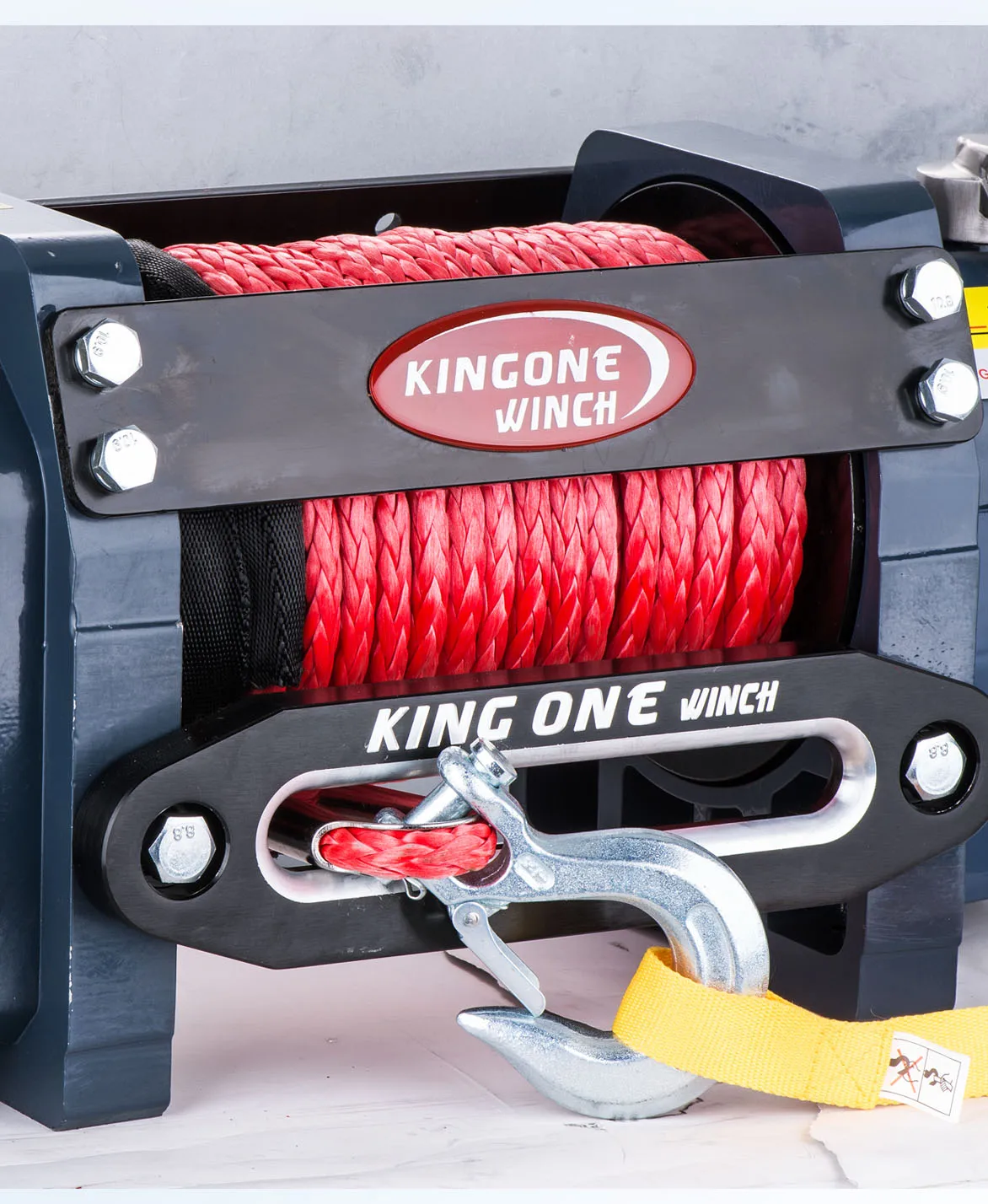 electric tow trailer winch kws-12500lbs worm gear winch with synthetic rope