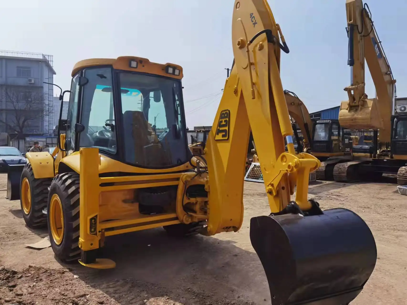 Second hand engineering machine original loader JCB4CX made in Britain with good performance