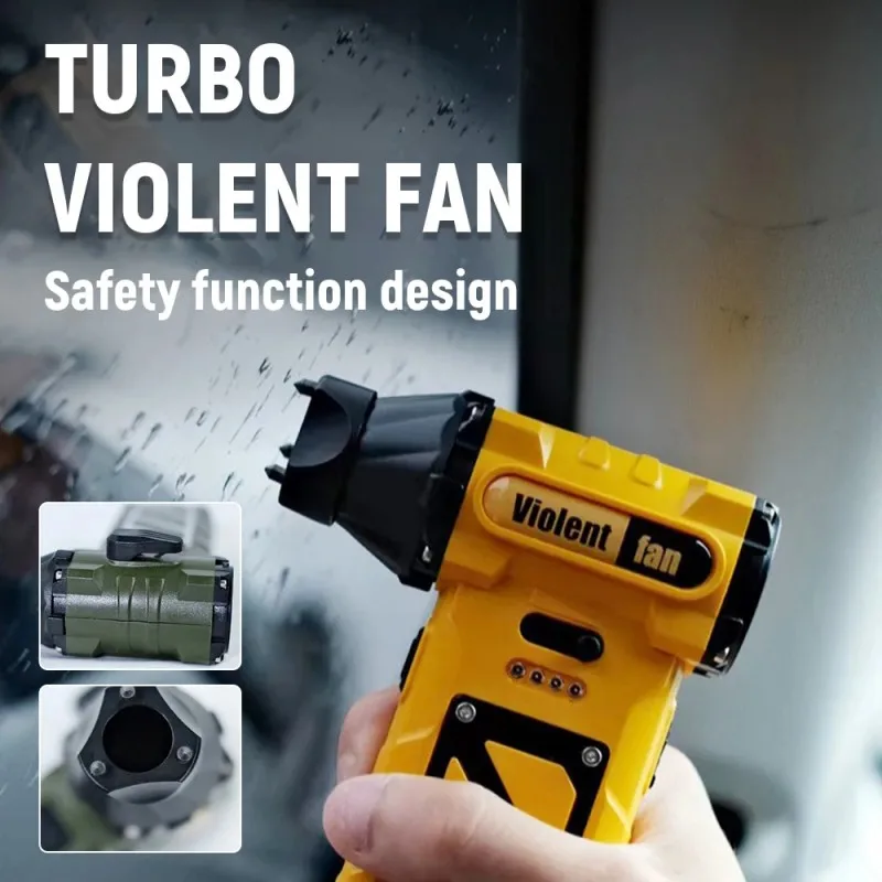 8000mah high speed super strong wind 110000rpm turbo violent fan with window breaker belt cutter