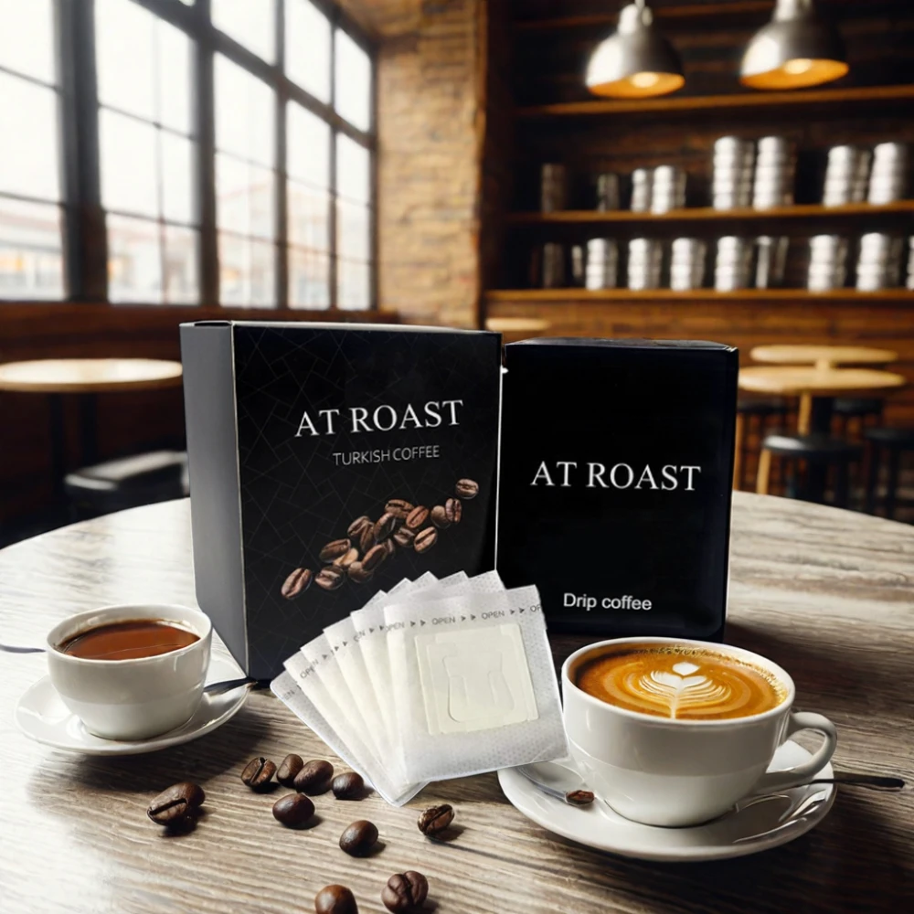 AT PACK 2024 Custom Printed Matte Surface Drip Coffee Bag With Filter Single Serve Portable Pour Over Drip Coffee Bag With Boxes