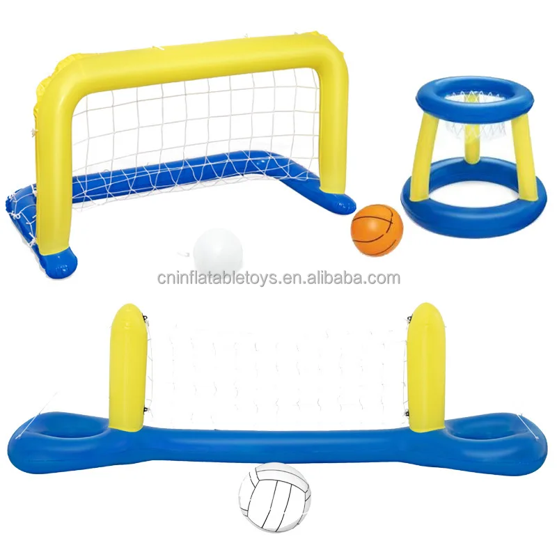 Factory customized parent-child water toys inflatable volleyball, basketball rack, handball, goal, water activity equipment