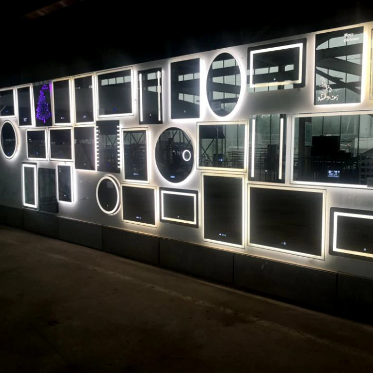 Decor bathroom wall mounted circle led backlit mirror for hotel