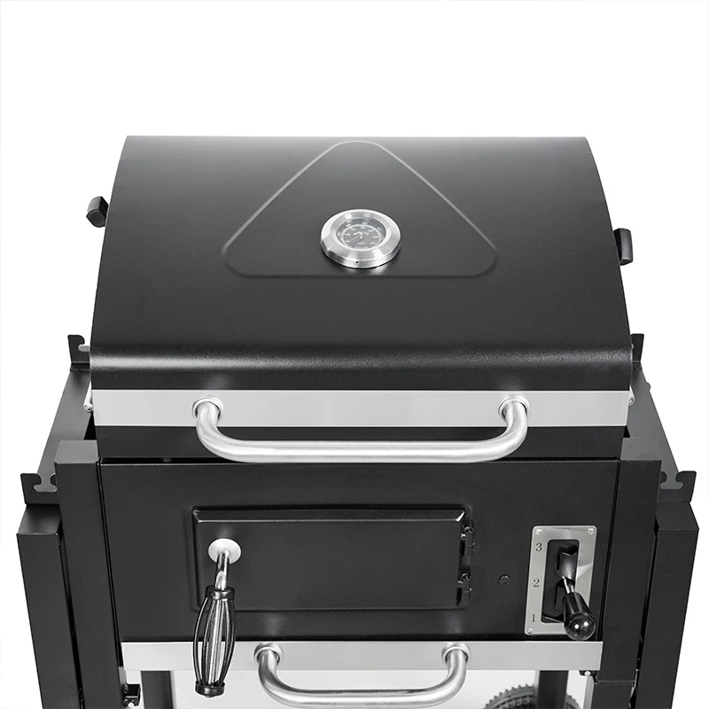 22 inch Charcoal BBQ Grill Outdoor Smoker with Side Table for Camping Outdoor Cooking Picnic Patio Cooking Backyard Party