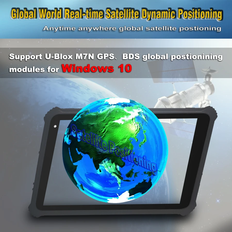 Interpad Tablet Hot Selling 4GB+64GB DC And Type-C tablet 8 inch Waterproof IP67 Portable Win 10  Rugged Tablet PC