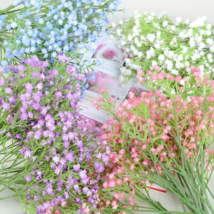 Wholesale Preserved Babys Breath Artificial Flowers Natural Real Touch PU Artificial Gypsophila Flower For Home Wedding Decor
