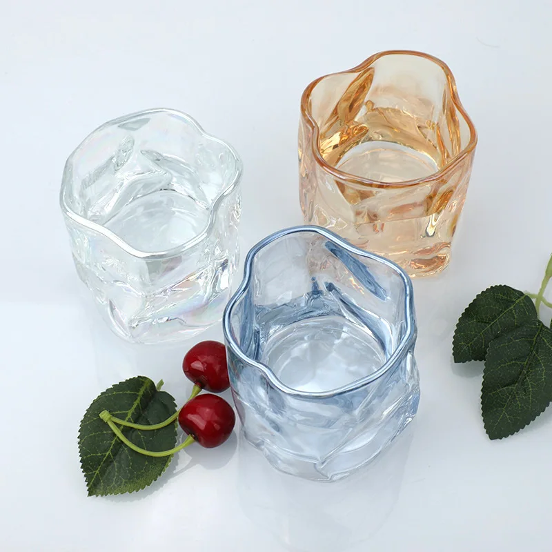 High-Value INS Net Red Glass Whisky Twist Glass Juice Milk Beverage Wine Generation Gift Premium Water Bottle
