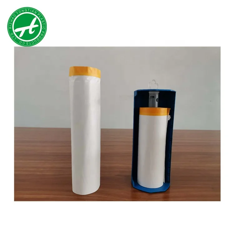 Chinese Factory Competitive Price Self adhesive Pre-taped Kraft Masking Paper for Automotive