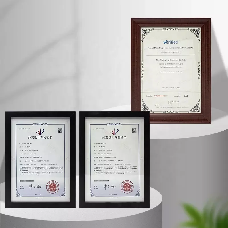 Retro Gold Border Transparent Geometric Glass Terrarium for Home Decor and Holiday Gift