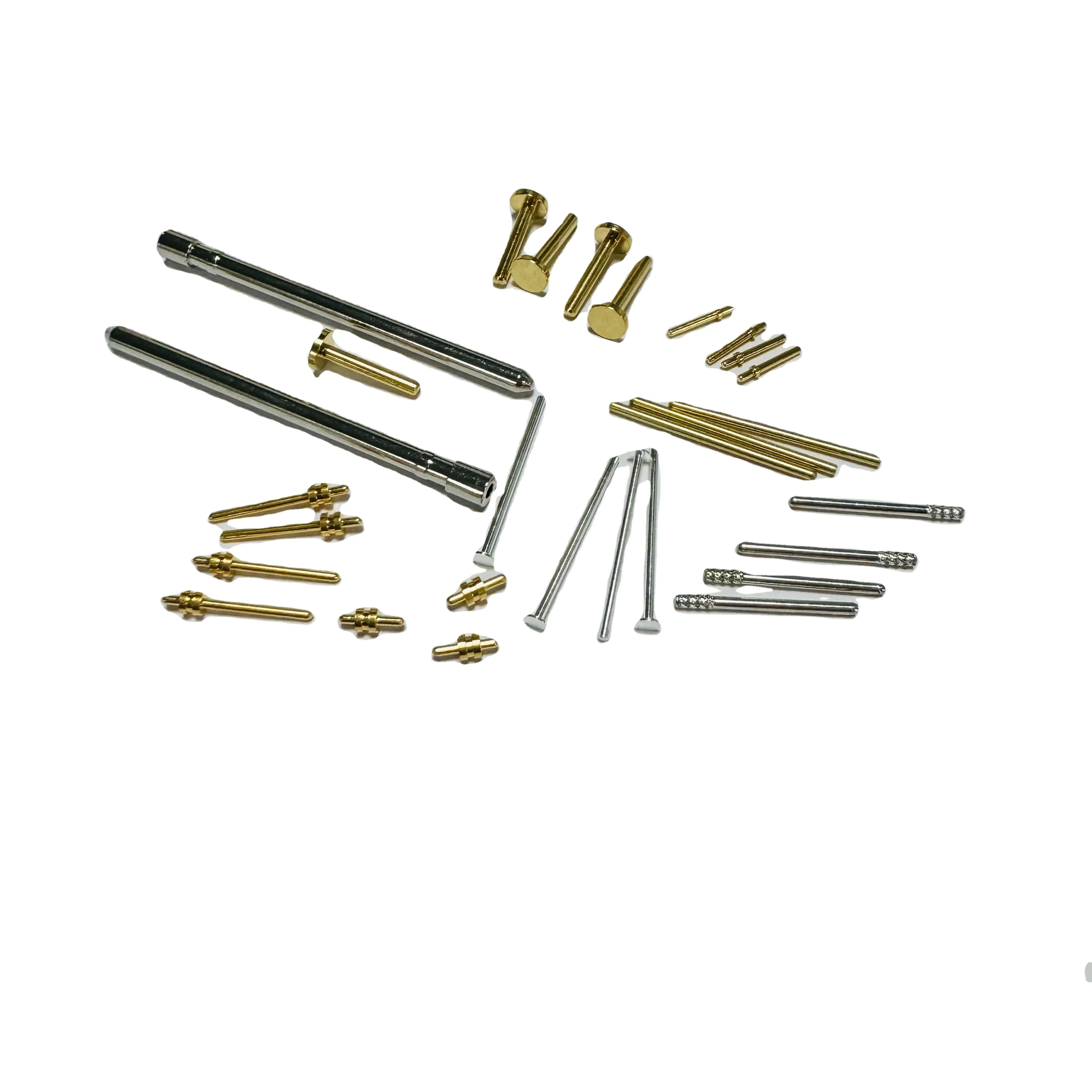 Индивидуальная обработка позолоченных серебряных оловянных никелевых латунных медицинских электронных контактных штифтов от 1 до 10 мм