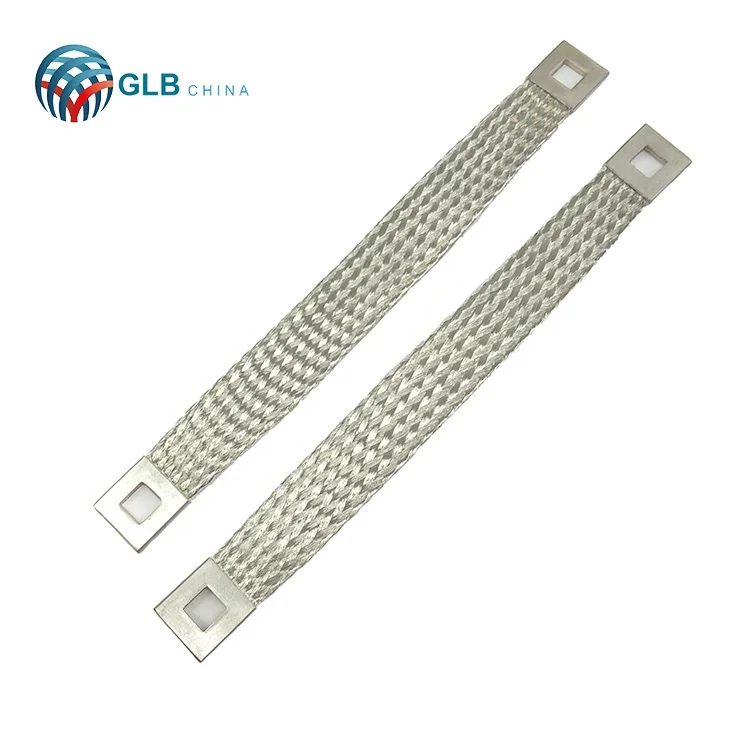 Factory High Quality Flexible Earth Bonding Strap High Current Braided Copper Strip Copper Braided Shunt Product