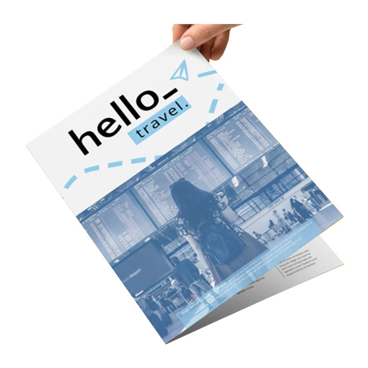 OEM Free Sample Book Printing Service Instructions Booklet Catalogue A5 Folding Leaflet Printing Glyer 3 Fold Brochure Printing