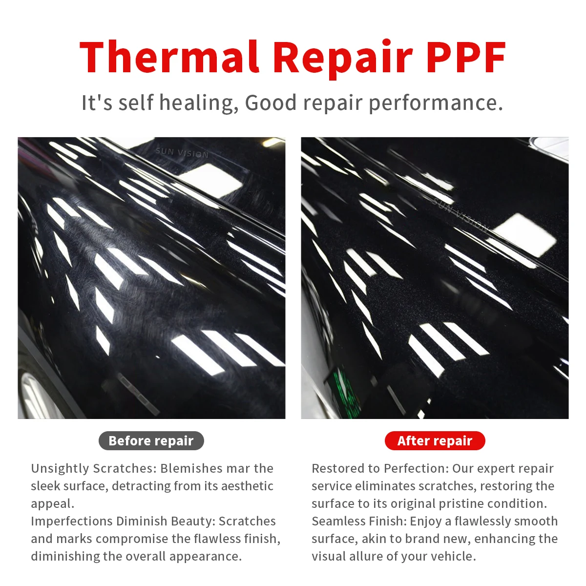 Clear TPH PPF Self Healing Transparent Paint protection Film 5 Years Warranty No Yellowing Car Sticker TPH PPF film