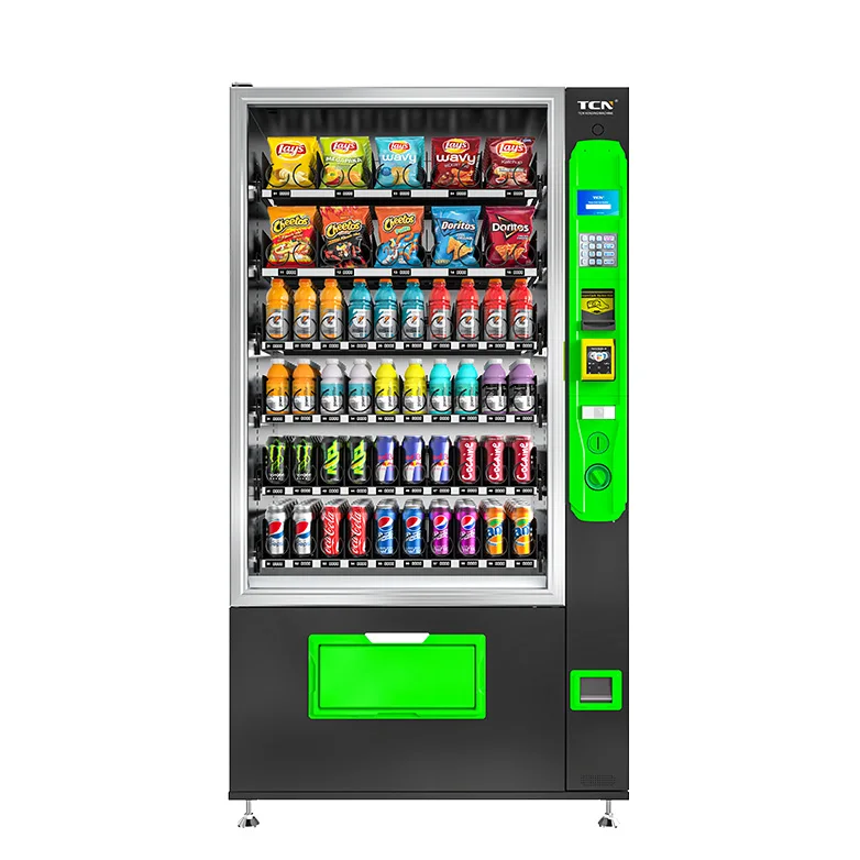 TCN Automatic hot and cold automatic drink snack vending machine with CE and ISO9001 certificate