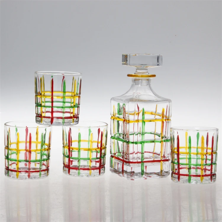 Promotional New Design Crystal Hot Sale Engraved Hand Painted Whisky Glass Cup Embossed Glass Tumbler Home Use