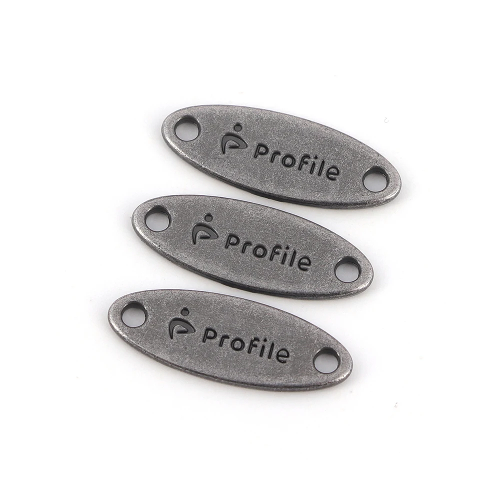 Environmental Brand Metal Logo Engraved Plate Tags Clothing Sewing Custom Metal Label for Garment
