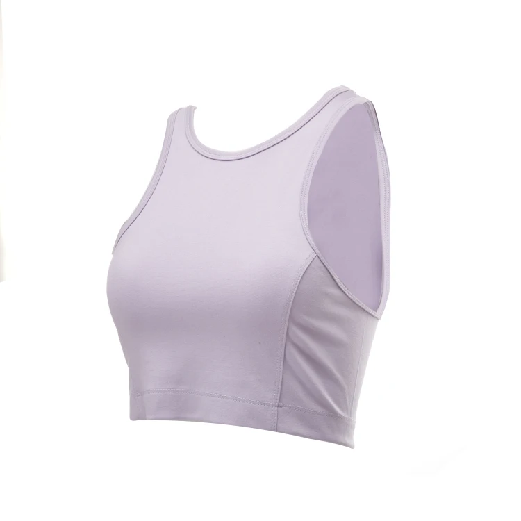 
2020 Women Yoga Fitness Top Tank Gym Sports Vest Clothing Casual Plain Summer Gel OEM Customized Seamless Stretchy Top 