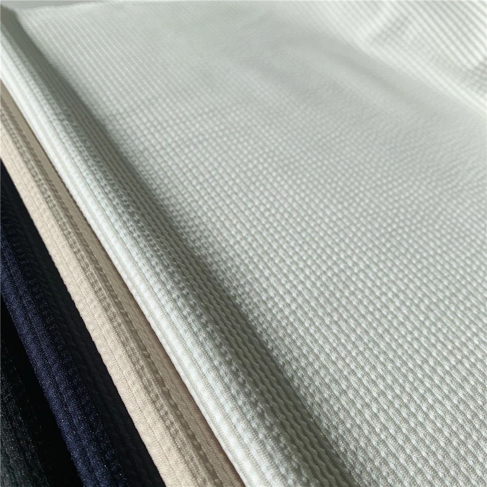 Japanese KKF5280-58 dyed sucker stretch knit polyurethane laminate fabric