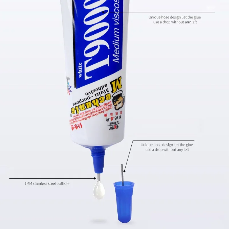 MECHANIC 15ml T9000 Epoxy Resin Liquid Adhesive Glue For Phone Frame White Glue Environmental Protection Universal Glue Repair