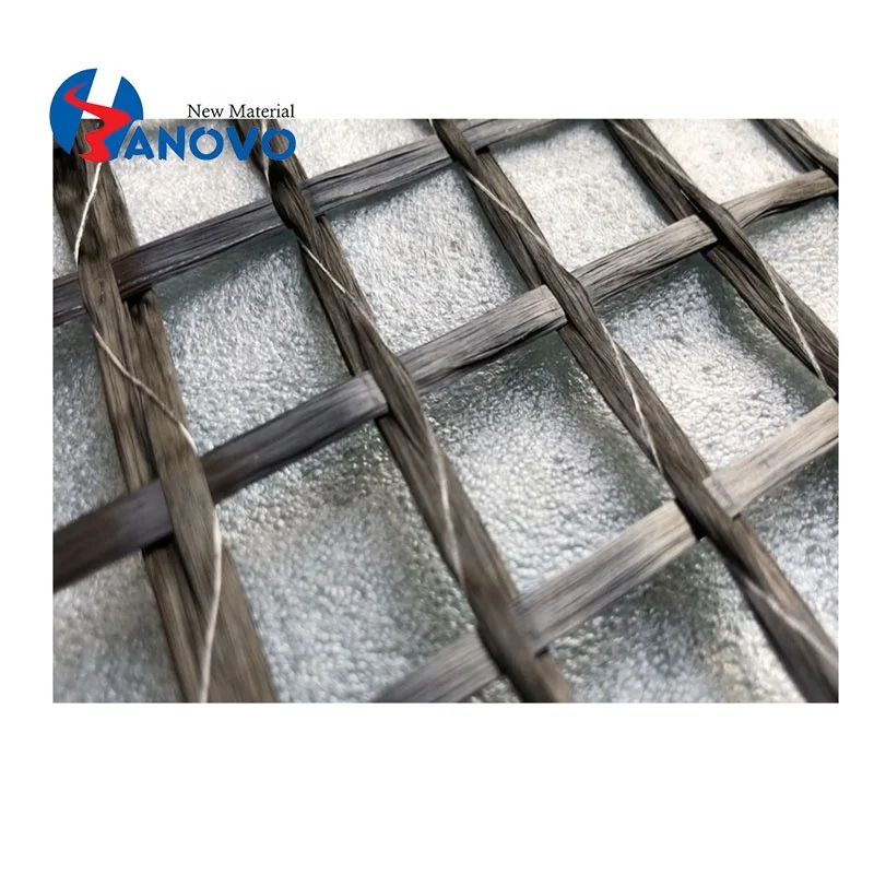 High strength carbon fiber mesh grid for concrete reinforcement