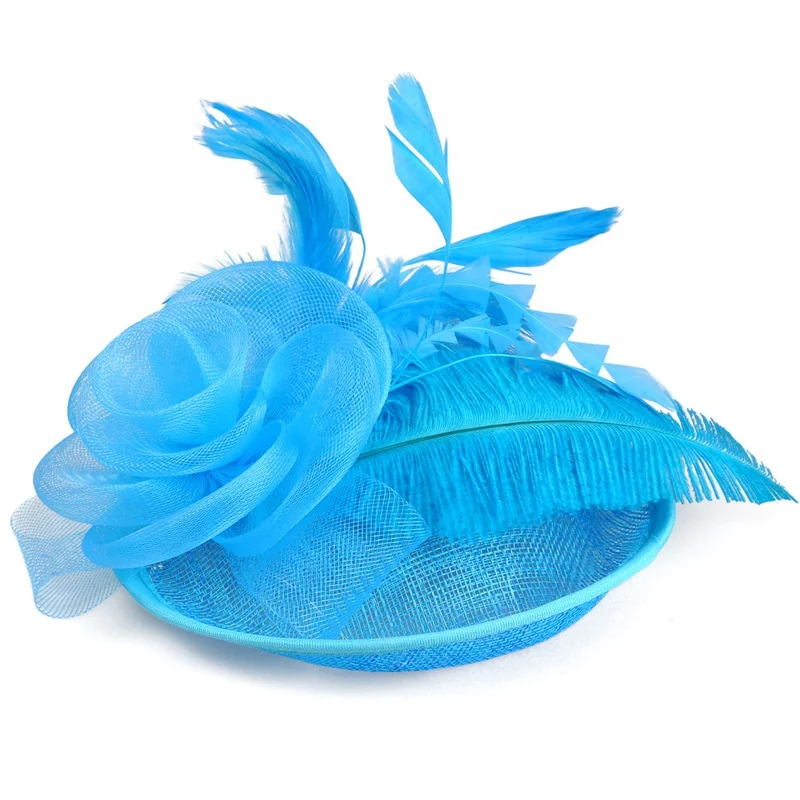 2024 Fashion Western-Style Feather Party Ladies Fascinator Church Wedding Hats For Women Dress Wholesale