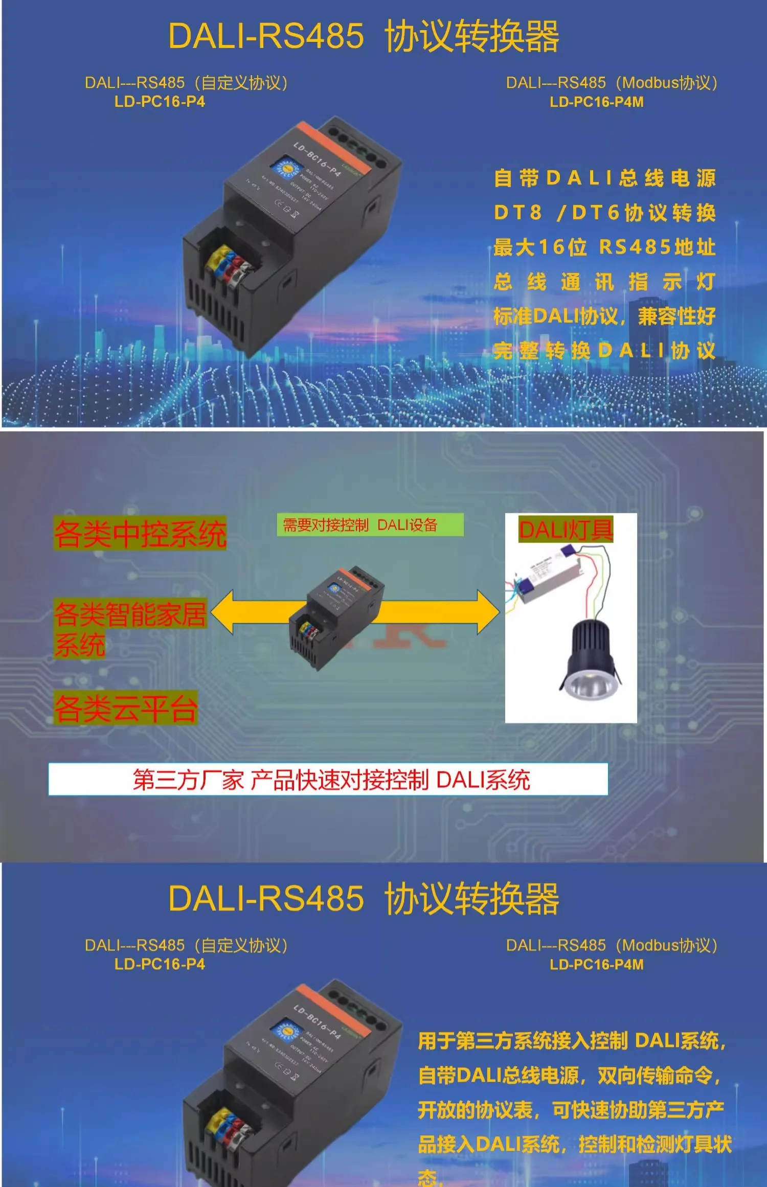 LD-BC16-P4 конвертера DALI-R485 TUNERSYS